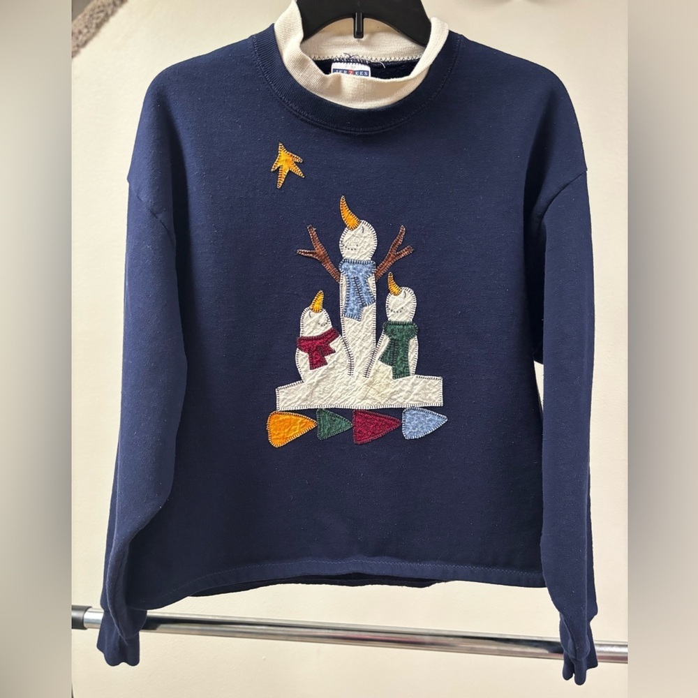 Vintage Large Xmas/Christmas/Holiday/Winter Snowman Sweater